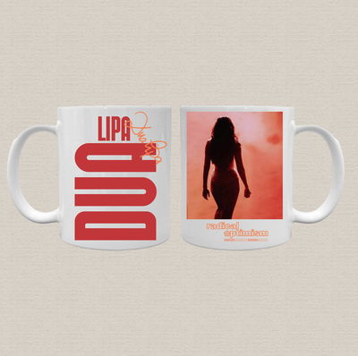 Taza de cerámica Dua Lipa en naranja