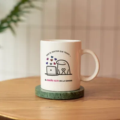 Taza de cerámica "tengo el diseño alto en sangre"