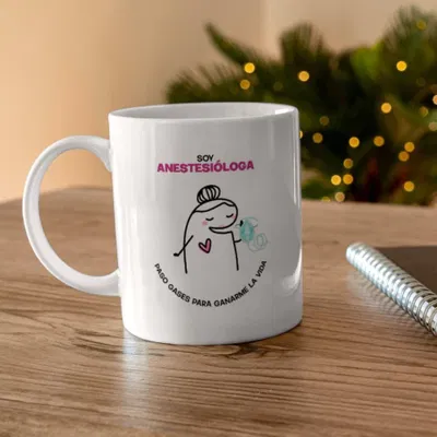 Taza de cerámica soy anestesióloga