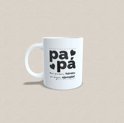 Taza de cerámica "papá mi primer héreo, mi mejor ejemplo"