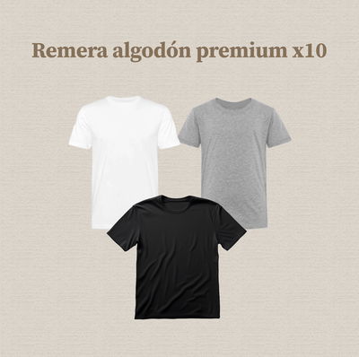 Remeras de Algodón Unisex Premium con Estampado DTF - Por Mayor x10