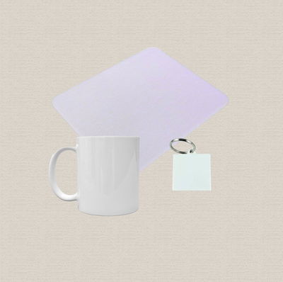 Combo taza de cerámica + llavero + pad mouse