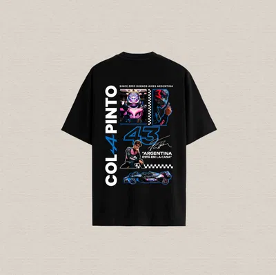 Remera Colapinto "arg está en la casa" celeste en algodón premium estampada dtf