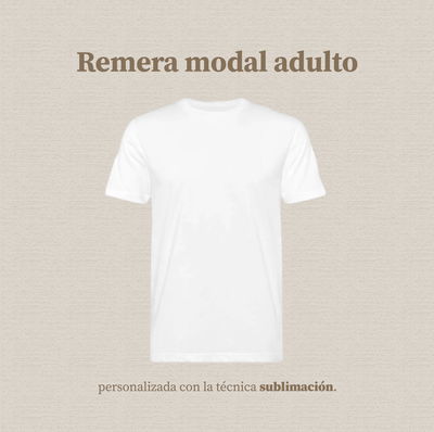 Remera de modal adulto personalizada sublimada
