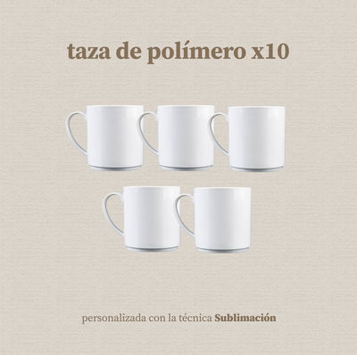 Pack de 10 Tazas de polímero personalizadas