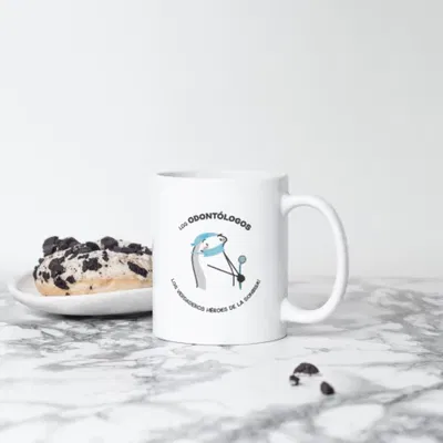 Taza de cerámica los verdaderos heróes de la sonrisa"