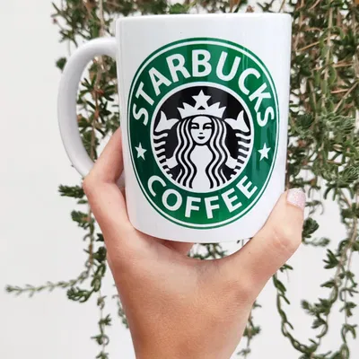 Taza de cerámica starbucks con falla atrás