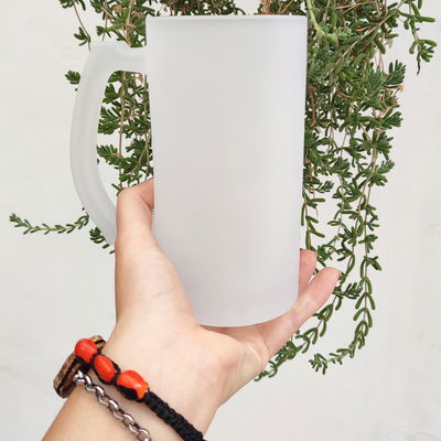 Chopp cervecero vidrio esmerilado para personalizar sublimado