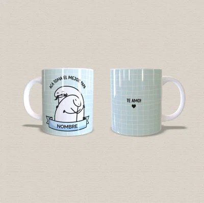 Taza de cerámica "acá toma el mejor papá"