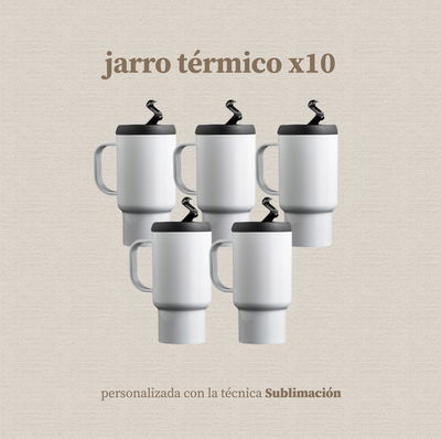 Pack de 10 Jarros térmicos personalizados