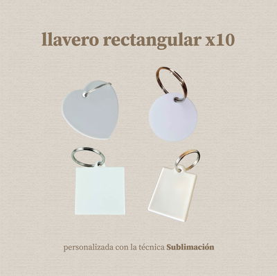 Pack mix de 10 llaveros de polímero personalizado