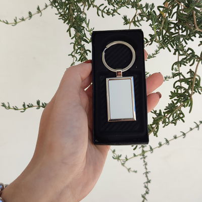 Llavero de metal rectangular personalizado