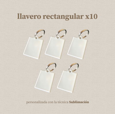 Pack de 10 llaveros de polímero