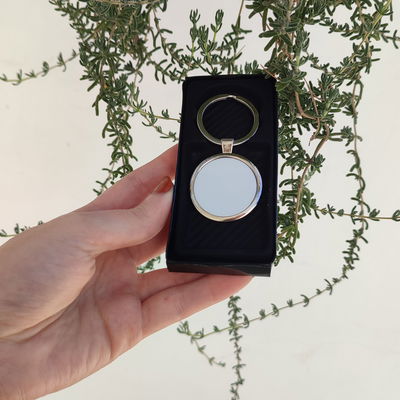 Llavero de metal circular personalizado