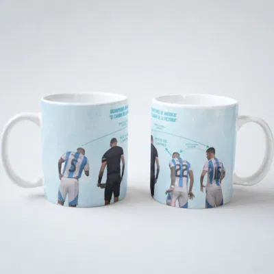 Taza de cerámica bicampeón "el cambio de la victoria"