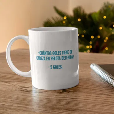 Taza de cerámica bicampeón "5 goles"