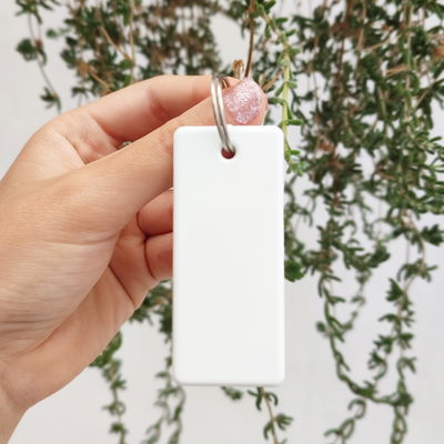 Llavero rectangular de polímero para personalizar sublimado