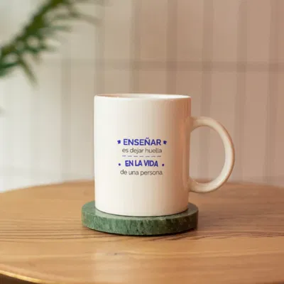 Taza de cerámica "enseñar es dejar una huella en la vida de una persona"