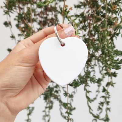 Llavero corazón personalizado sublimado