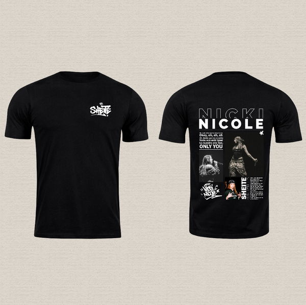 Remera Nicki Nicole de algodón premium estampado dtf