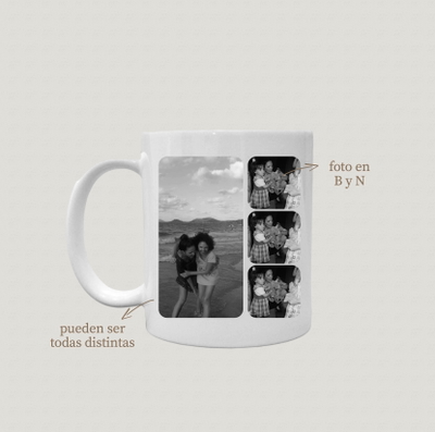 Taza de Cerámica para Mamá – Collage de Fotos