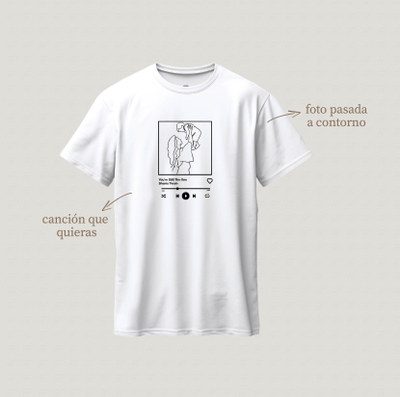 Remera de algodón para Mamá con Foto en Contorno