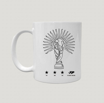  Taza de Cerámica con Diseño “Scaloneta” 
