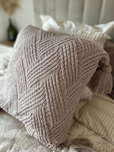 FUNDA ALMOHADON TEJIDA 45X45
