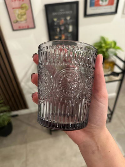 VASOS DE VIDRIO LABRADOS SET X6