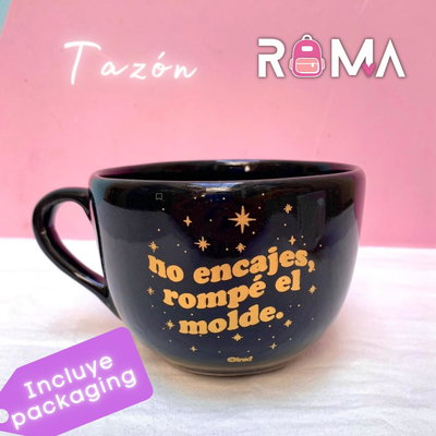 Tazón negro “No encajes, rompé el molde.”