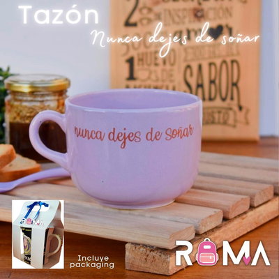 Tazón lila “Nunca dejes de soñar”