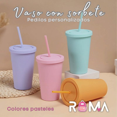 Vaso con Sorbete y Stickers