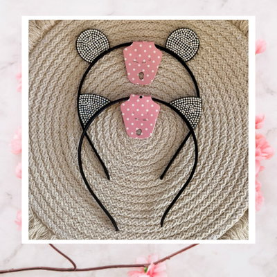 Vincha Gatito/Osito con STRASS