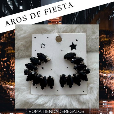 Aros con Piedras Negras