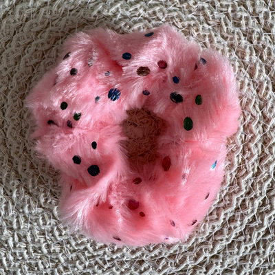 Scrunchie de Felpa Rosa