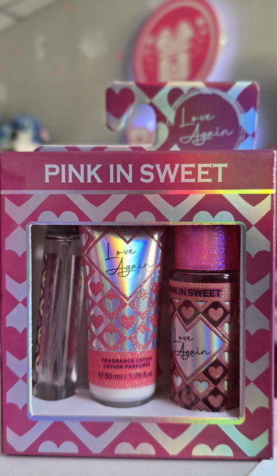 Set crema+ body plash + perfume PINK UN SWEET