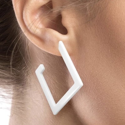 Aros Cuadrados Blancos