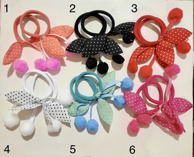 Colines x2 Unid. con Tiras CORTAS, Orejitas y Pompones