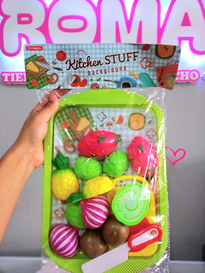 Set verduras y frutas con velcro. Cocina