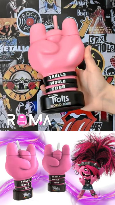 Vaso TROLLS color rosa