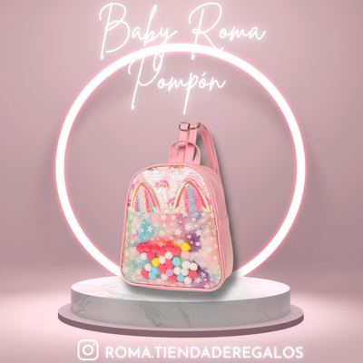 Mochila baby Romita con pompones TRENDY 