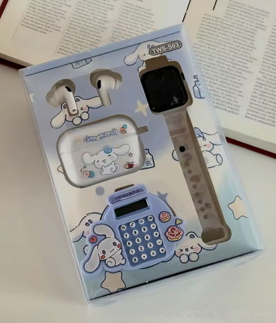 Auriculares airpods Bluetooth con diseñor+ reloj+ llavero calculadora