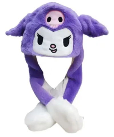 Gorro peluche levanta orejas con luces KUROMI