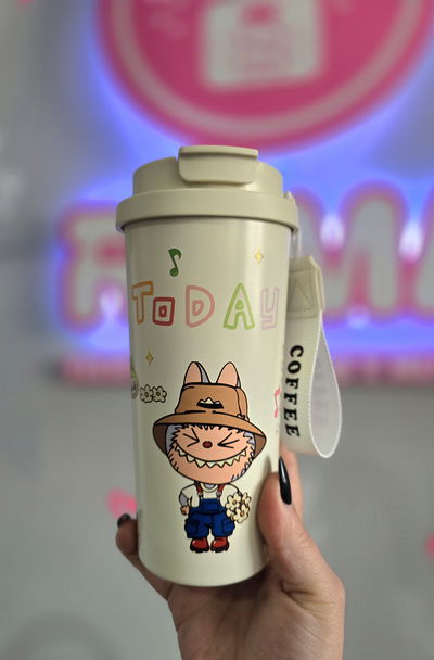 Vaso térmico grande LABUBU doble pico 