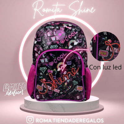 Mochila Romita Shine con luz led