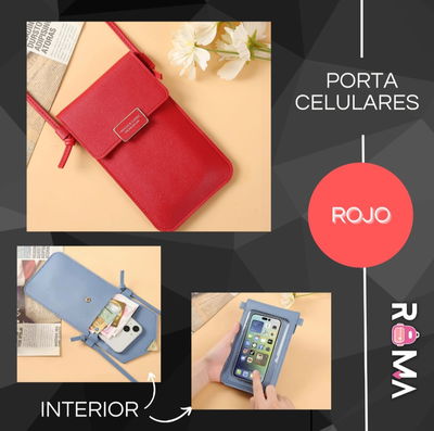 Porta celular rojo