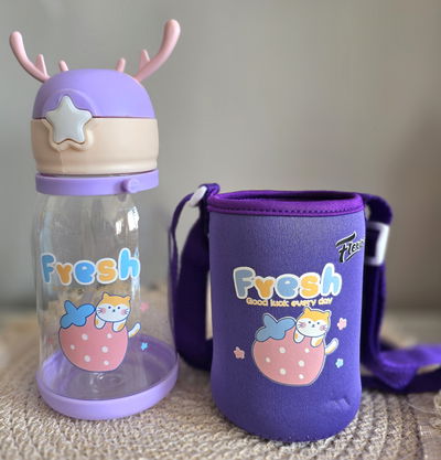 Botellas con bolsa de neoprene y pico bombilla de silicona 