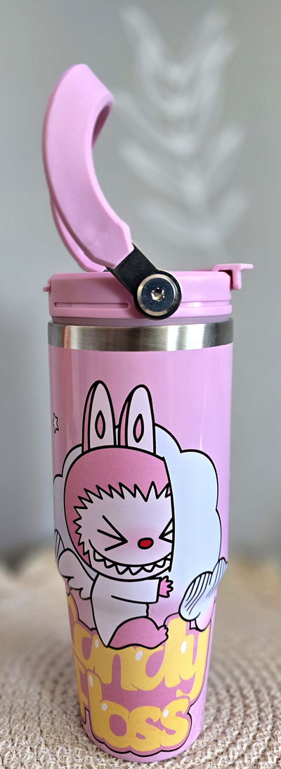 Vaso quencher  LABUBU doble pico / con manija/Térmico 