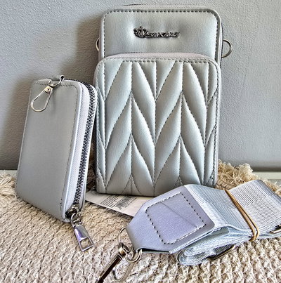 PORTACELULAR Triple cierre y Tarjetero 