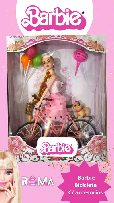Barbie bicicleta con accesorios 